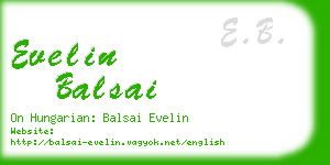 evelin balsai business card